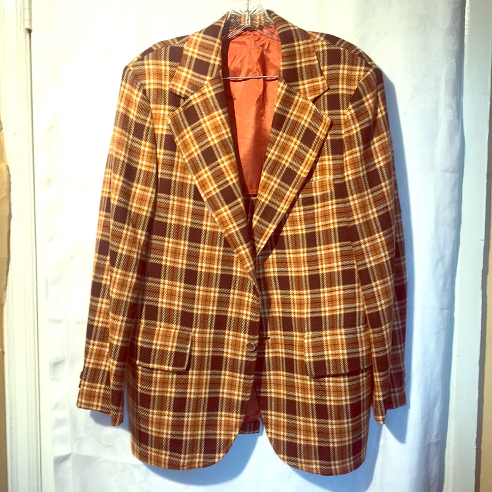 VINTAGE JACQUES HEIM PLAID BLAZER PARIS